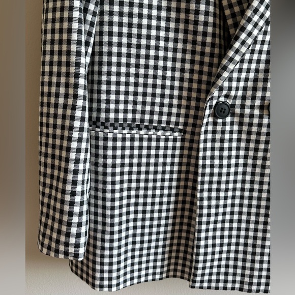 Zara Black and White Checkered Blazer - Size S - Picture 3 of 5